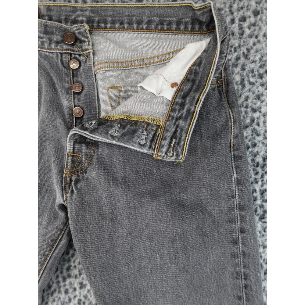 Levis 501‎ Original Fit Jeans Mens 31x30 Gray Button Fly Straight Leg Denim